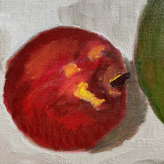 Still Life: Apple and Vases - Original Artwork, Signed