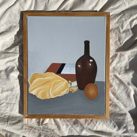 Still Life: Orange and Objects - Original Artwork