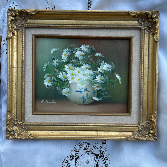 Vintage Floral Arrangement: Original Art, Signed