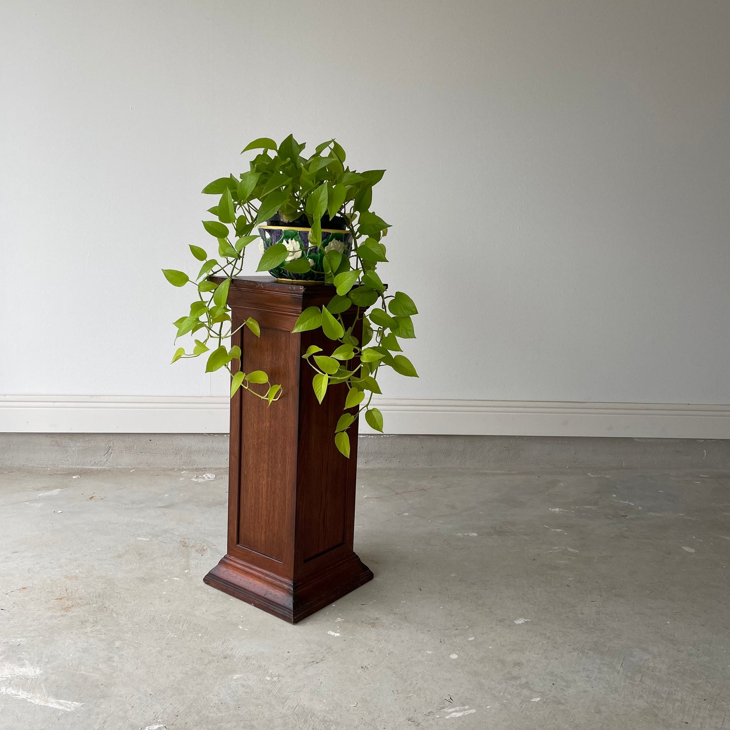 Wooden Pedestal for Plants & Art
