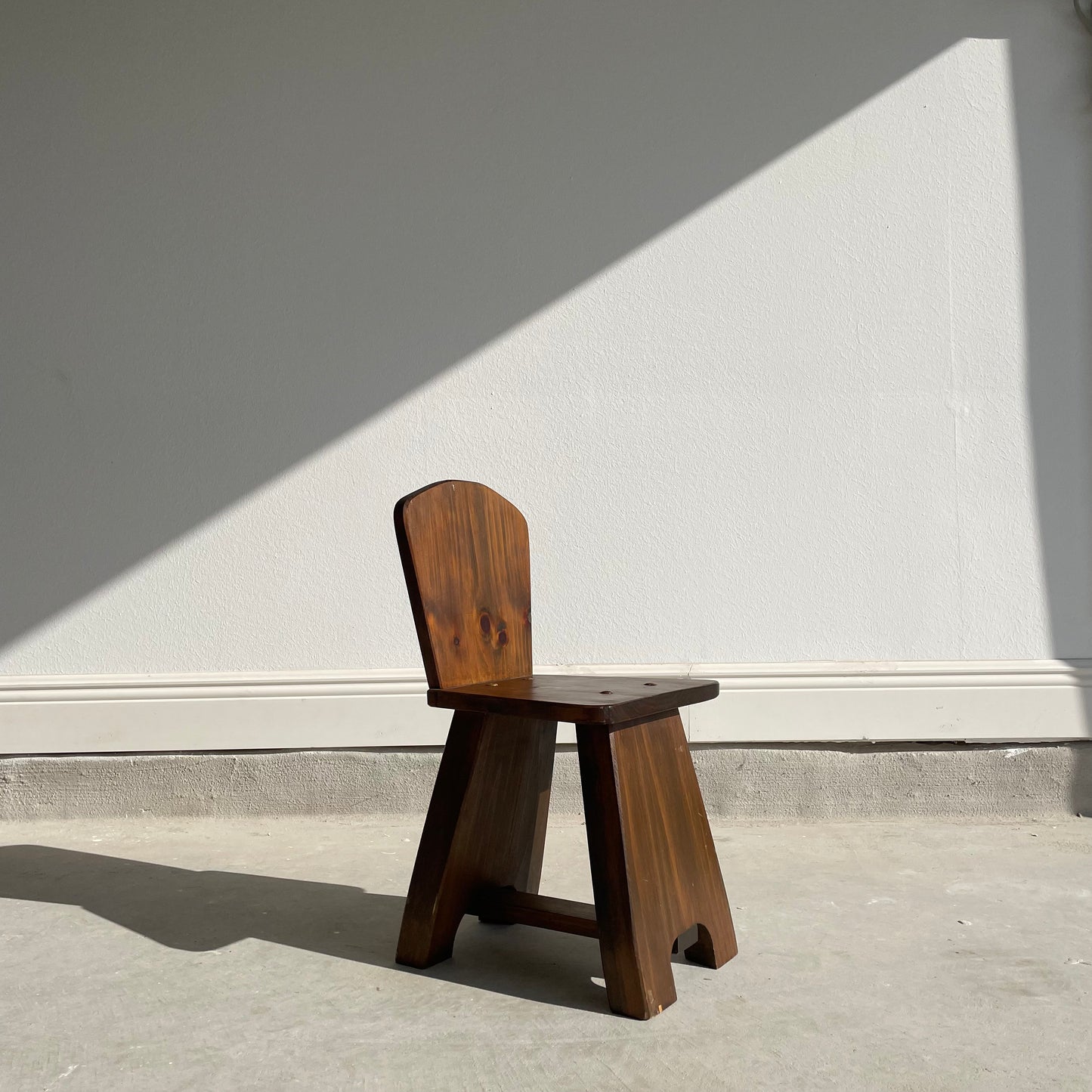Brutalist Vintage Wood Chair