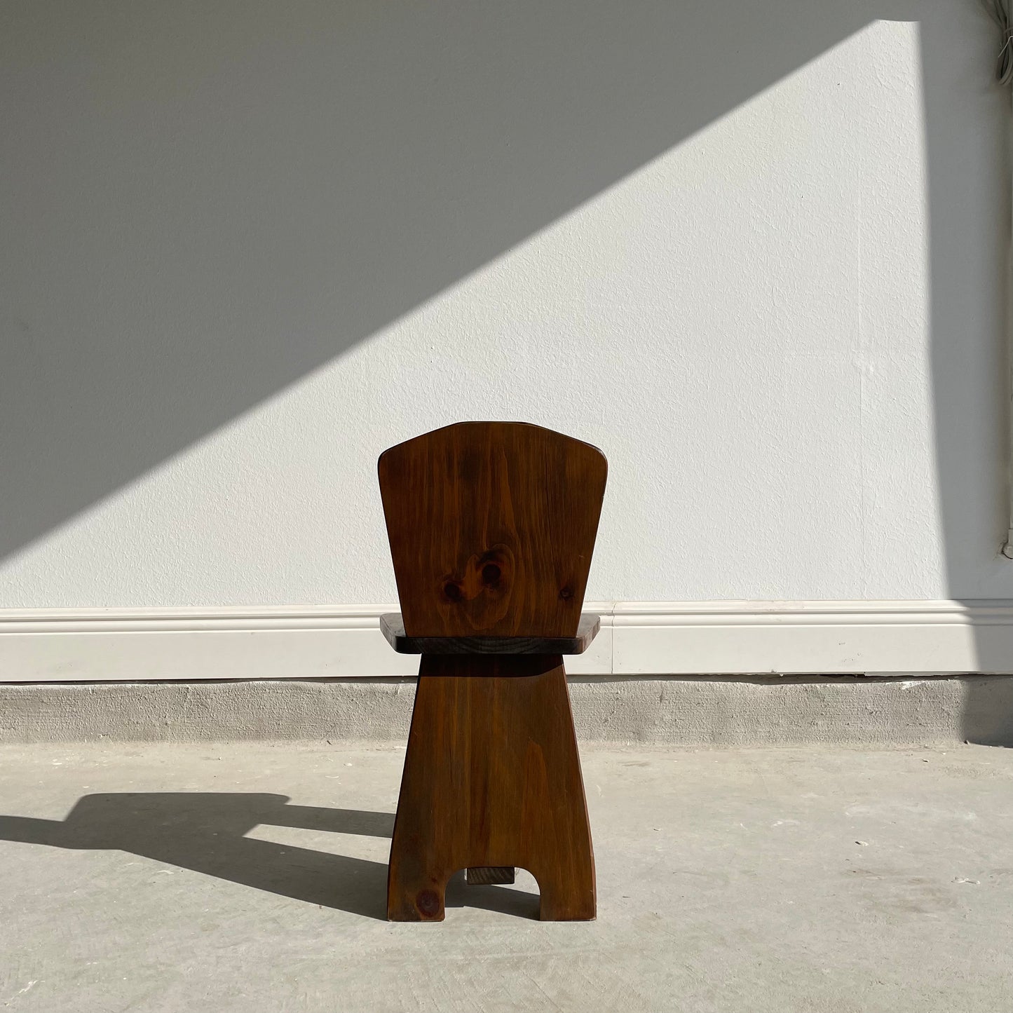 Brutalist Vintage Wood Chair