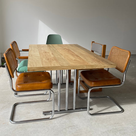 Harvey Probber Style Laminate and Chrome Dining Table