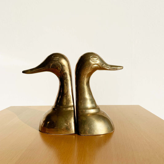Duck Brass Bookends x2
