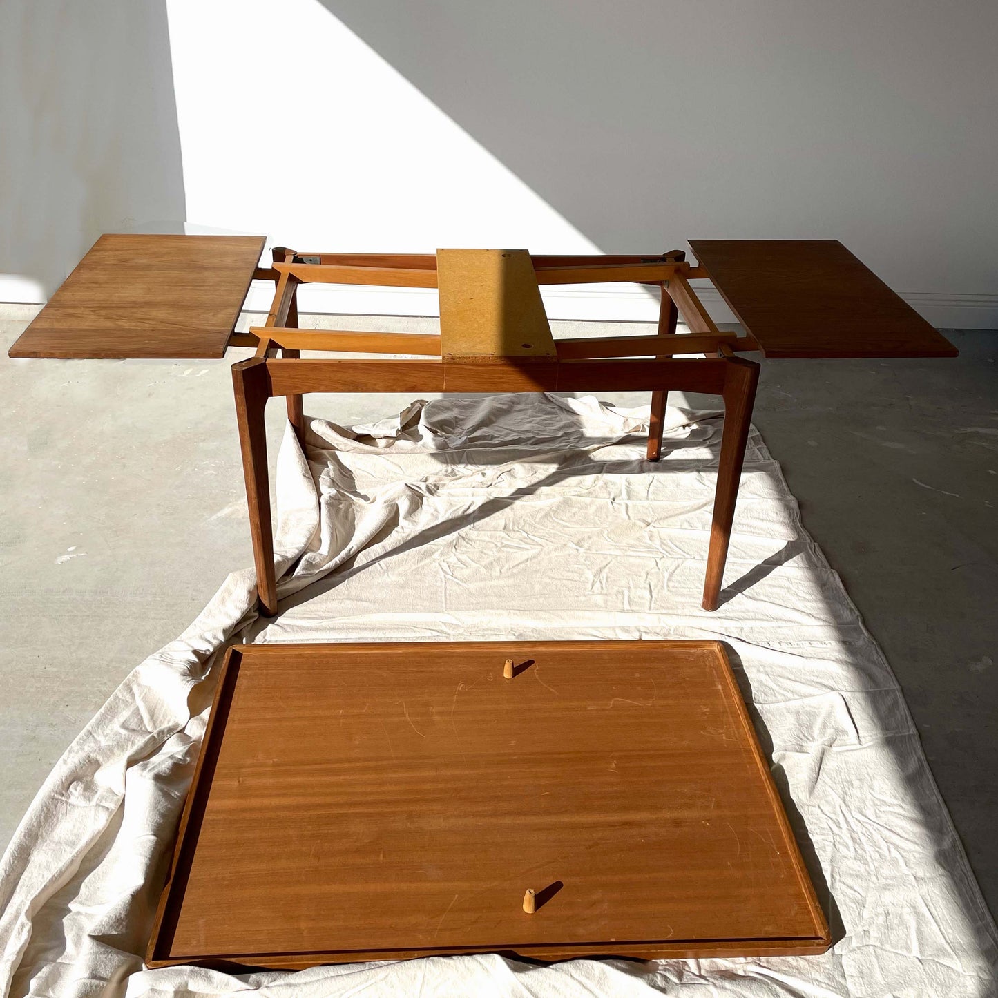 Vejle Stole Danish Modern Teak Extension Dining Table by Henning Kjaernulf