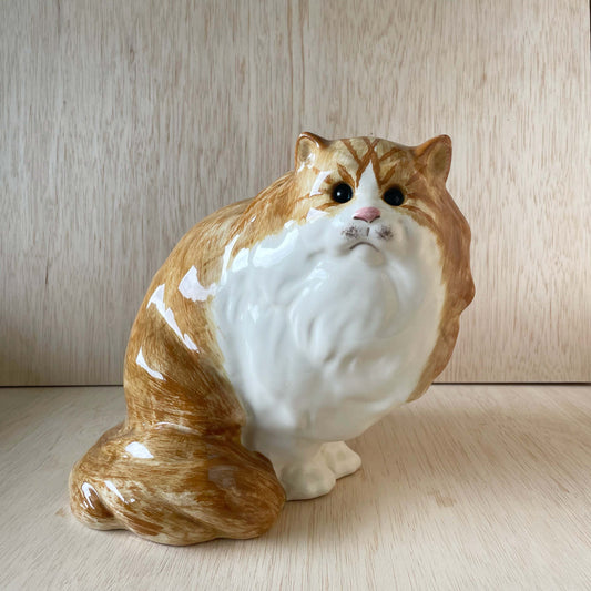 NS Gustin Cat Statuette of Majestic Orange Tabby Cat