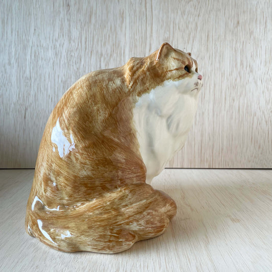 NS Gustin Cat Statuette of Majestic Orange Tabby Cat