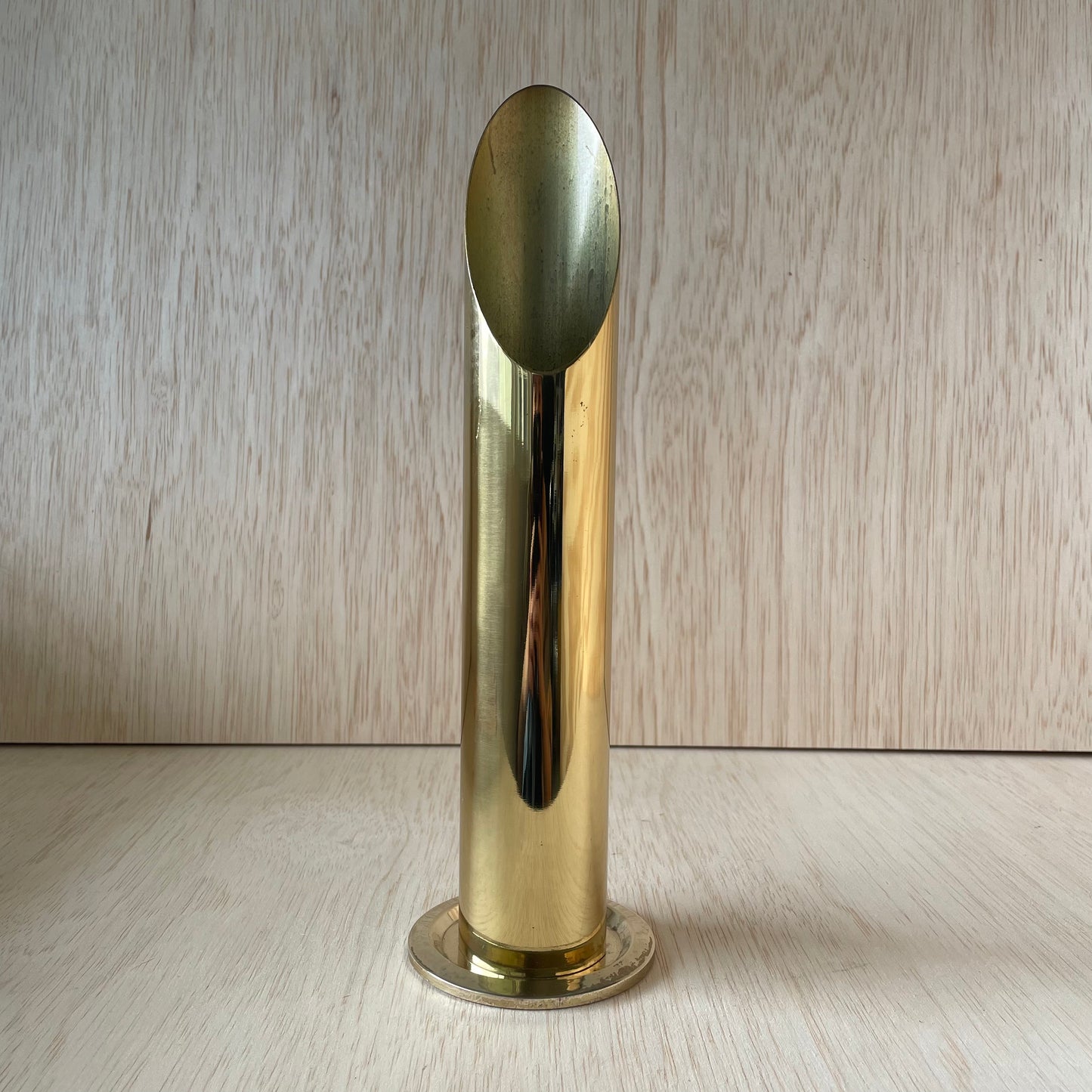 MCM Minimalist Brass Gold Vase