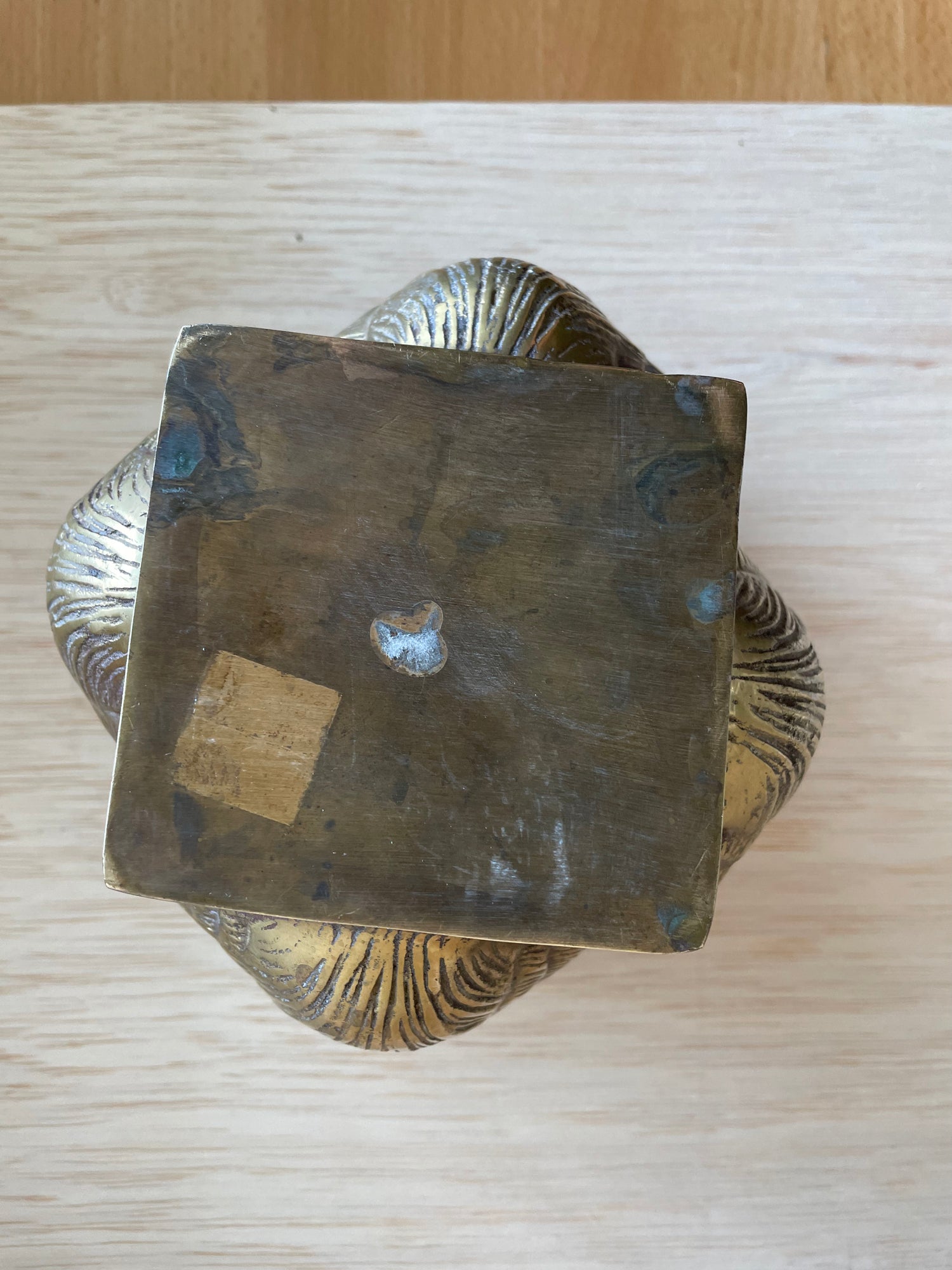 Vintage brass nautilus seashell small footed planter – SAD ROSETTA