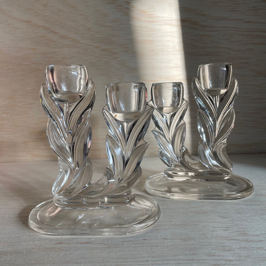 Vintage Indiana Glass Candle Holder pattern #1008 x1